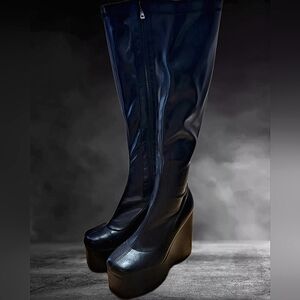 Lamoda Wedge Knee-High Boots